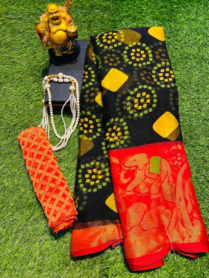 Monalisha 60 Casual Wear Printed Designer Chiffon Brasso Saree Collection